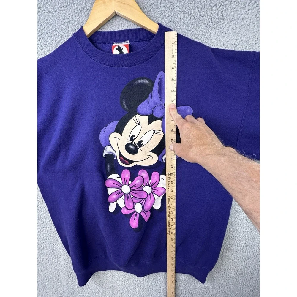 Vintage 90s Mickey Inc Sweatshirt Womens 2XL Minnie Mouse Double Sided Purple
